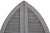 Wood Pair of Weathered Gray-Painted Arched Domed Louvered Doors, 90 X 33 For Sale - Image 7 of 12