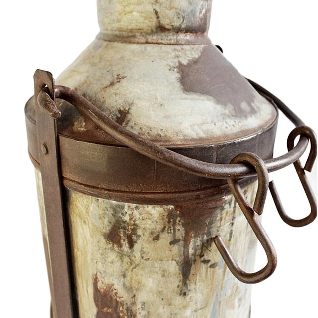 Farmhouse Large Vintage India Milk Can For Sale - Image 3 of 5