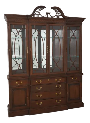 Harden Mahogany 4 Door Breakfront China Cabinet