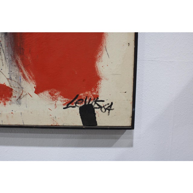 Mid-Century Modern 1960s Untitled Abstract on Canvas by Phil Lewis For Sale - Image 3 of 10