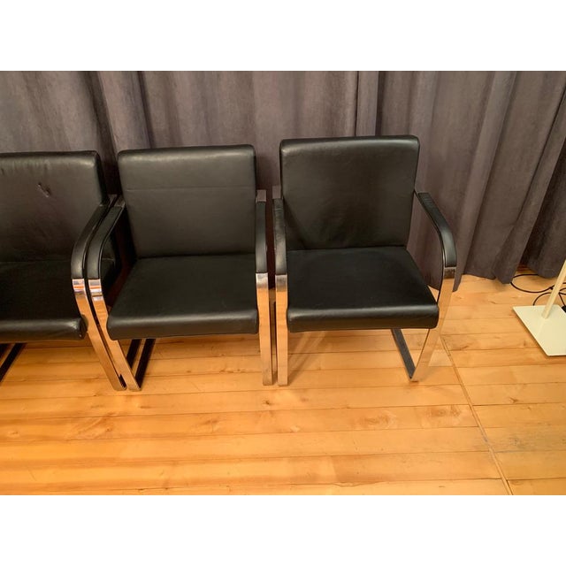 Brno Chairs in the style of Ludwig Mies Van Der Rohe, 1980s, Set of 4 For Sale - Image 12 of 18