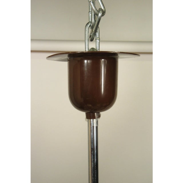 Italian 1970s Italian Mazzega Glass Chrome Chandelier For Sale - Image 3 of 12