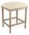 Louis Tufted Counter Stool - Linen / Weathered Gray Frame For Sale
