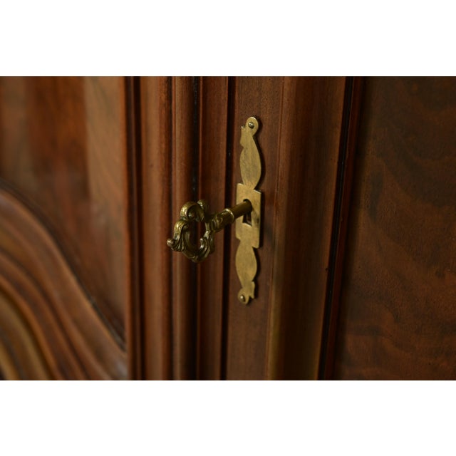 Brown Karges French Regency Louis XVI Burled Walnut Sideboard or Bar Cabinet For Sale - Image 8 of 14