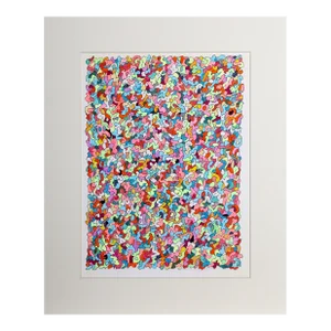 Populated 2, Francis Schanz Ink and Marker on Paper, Signed in Pencil