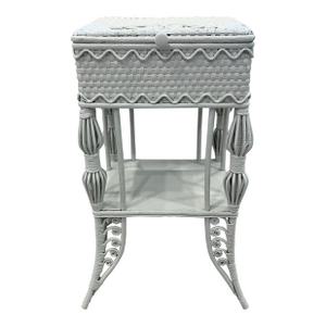Late 19th Century Victorian Wicker Sewing Stand