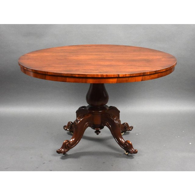 Victorian Oval Rosewood Table, 1880s For Sale - Image 6 of 7