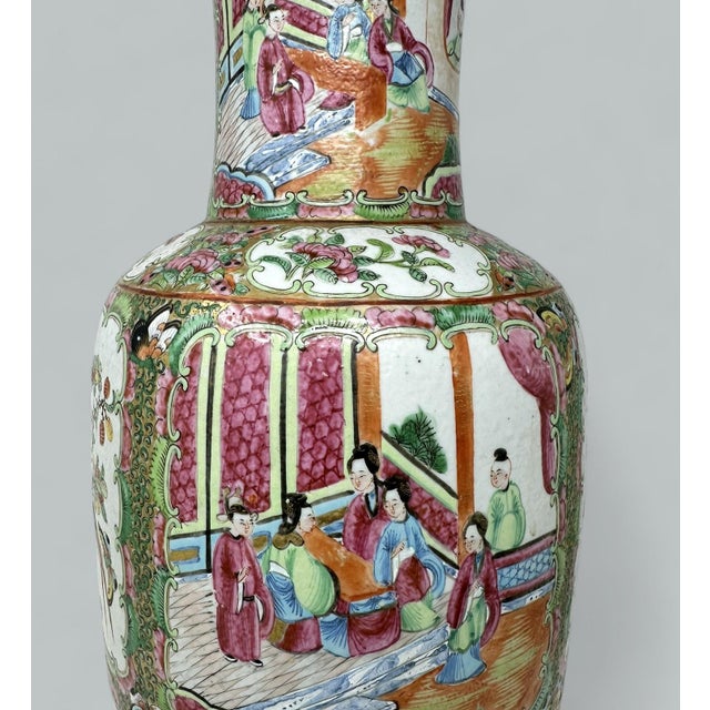 Mid 19th Century Antique Famille Rose Medalion Canton Cantonese Chinese Porcelain Ormolu Vase Urn For Sale - Image 5 of 11