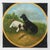 Black Vintage Hand Painted Folk Art Pet Portrait Circular Oil Painting on Canvas With Black and White Dogs in Landscape For Sale - Image 8 of 8