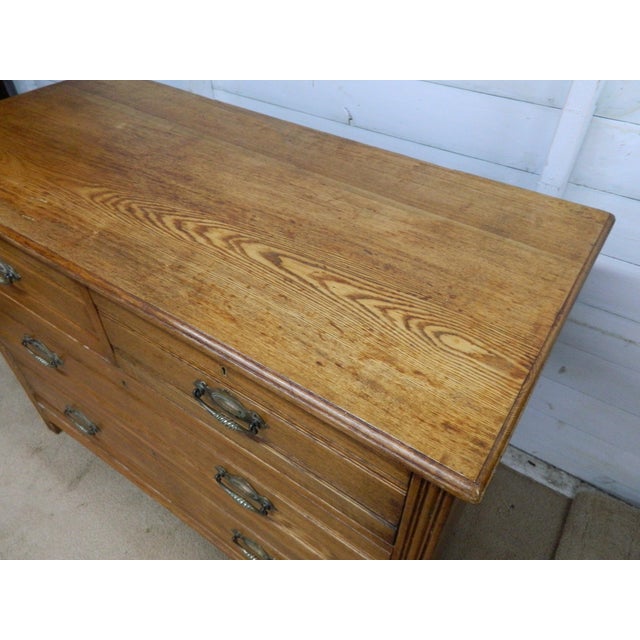 Edwardian Oak Chest of Drawers, 1890s For Sale - Image 3 of 18