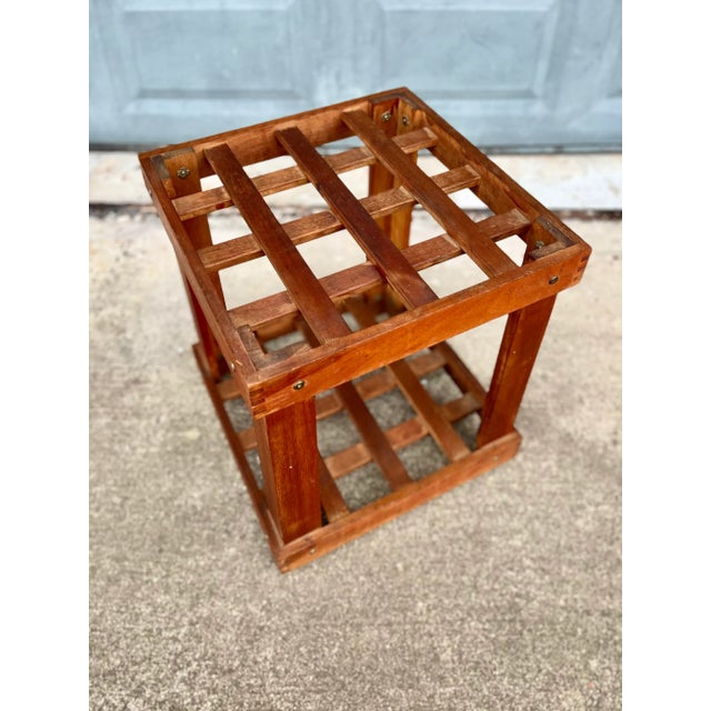 Vintage Lattice Wood Pedestal or Plant Stand For Sale In Tampa - Image 6 of 13