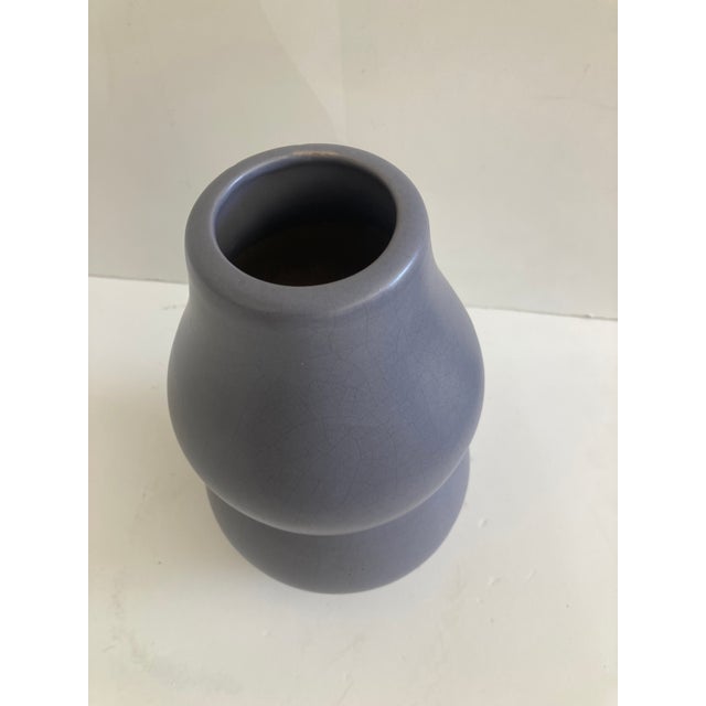 Mid Century Modern Charcoal Matte Gourd Vase. Beautiful finish and Classic Mid Century Modern Form.