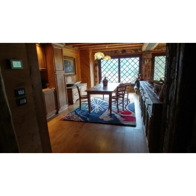 The Rachel carpet was created by a 5-year-old nephew design. Aunt and nephew have created this wonderful work of color...