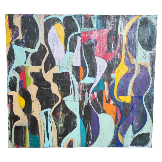 Jason Fascination Abstract Expressionist Acrylic Painting on Canvas For Sale - Image 11 of 11