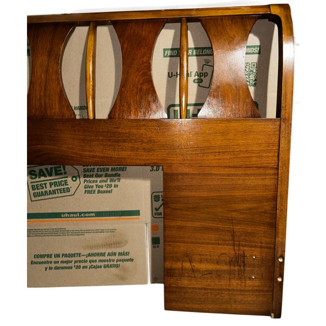 Mid-Century Modern Mid-Century Modern Kent Coffey Perspecta Walnut & Rosewood King Headboard For Sale - Image 3 of 4