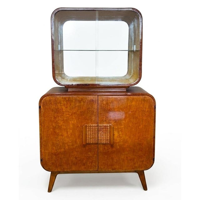 Glass Cabinet by Jindrich Halabala for Up Zavody, 1946 For Sale - Image 3 of 12