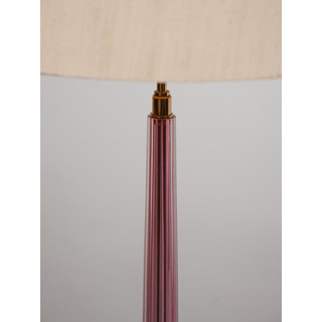 Pink Art Glass Floor Lamp by Barovier E Toso, Italy, 1956 For Sale - Image 9 of 14