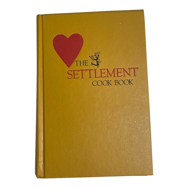 The Settlement Cook Book - Gold and Red Kitchen Vintage Decor For Sale