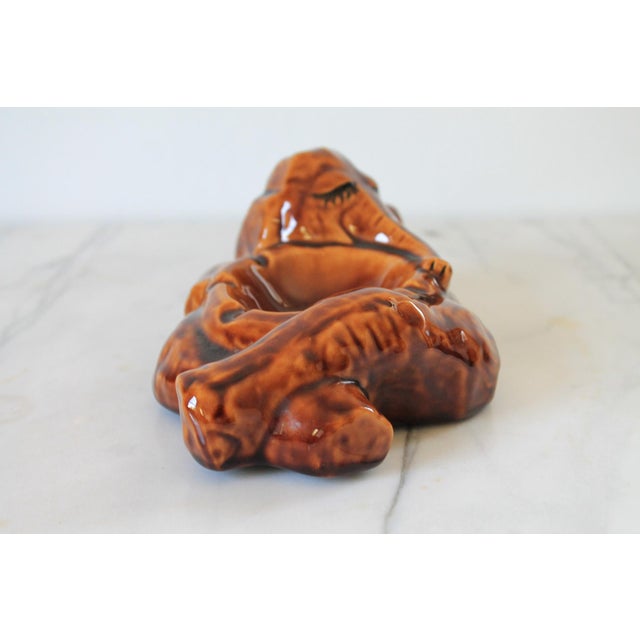 Mid 20th Century Vintage Ceramic Elephant Ashtray or Trinket Dish For Sale - Image 5 of 9