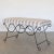 French Panoplie Iron Double Loop Bench, Tan Gingham For Sale - Image 3 of 9