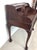 Vintage Walnut Chippendale Style Open Front Writing Desk With Brass Hardware For Sale - Image 9 of 18