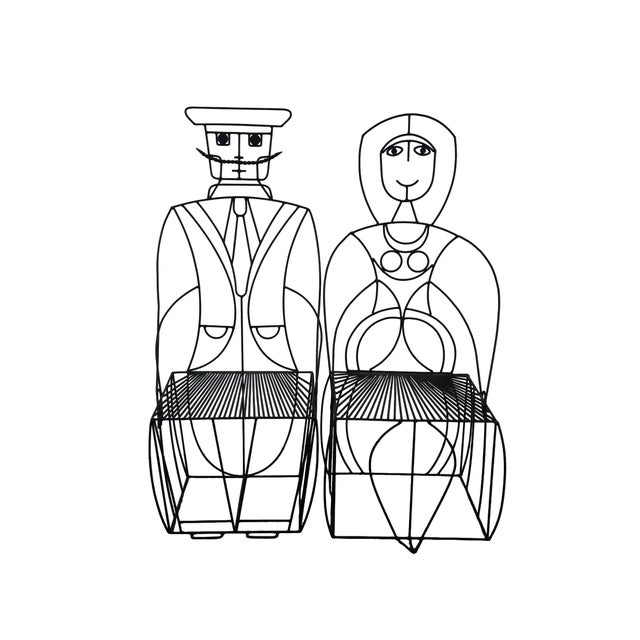 Pair of Iconic John Risley anthropomorphic chairs, part of a series created by John Risley in the 1960s, known as the...