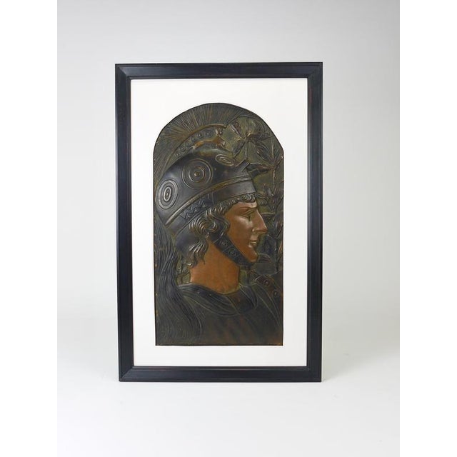 A fine pair of Viennese Secession Art Nouveau relief panels attr. to Georg Klimt (1867–1931), Vienna, dated around 1900....