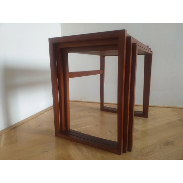 Teak Nesting Tables, Denmark, 1960s, Set of 3 For Sale - Image 4 of 10