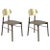 Aqua Set of Gold Leaf Bokken Chairs in Beech Structure by Colé Italia For Sale - Image 8 of 8