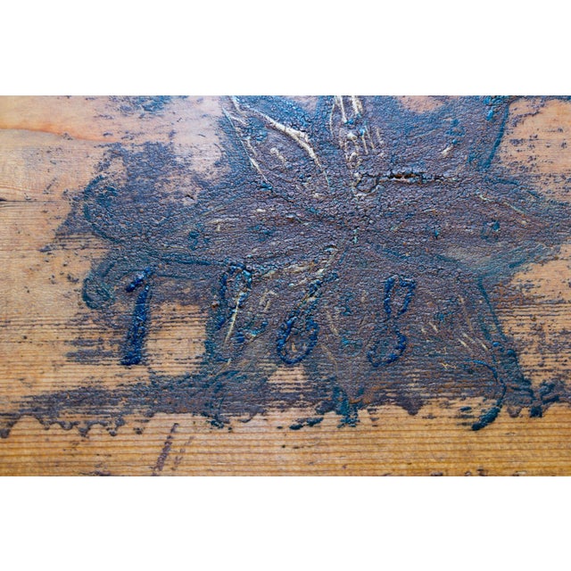 Antique Rustic Baltic Pine Armoire, 1862 For Sale - Image 4 of 18