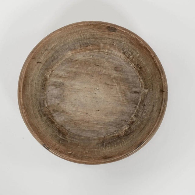 Late 19th Century Rustic Swedish Turned Wooden Bowl in Waxed Finish For Sale - Image 5 of 6