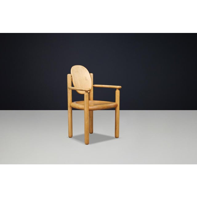 1970s Danish Modern Sculptural Beechwood Dining Chairs attributed to Vamdrup Stolefabrik, 1970, Set of 6 For Sale - Image 5 of 13