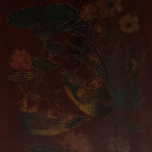 Chinese Duck & Lotus Locking Cabinet, C. 1900 For Sale In Chicago - Image 6 of 6
