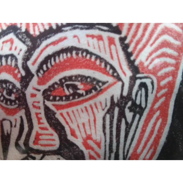Abstract Expressionism Miriam Sommenburg Woodblock Print, 1940's, Titled Zarathustra For Sale - Image 3 of 6