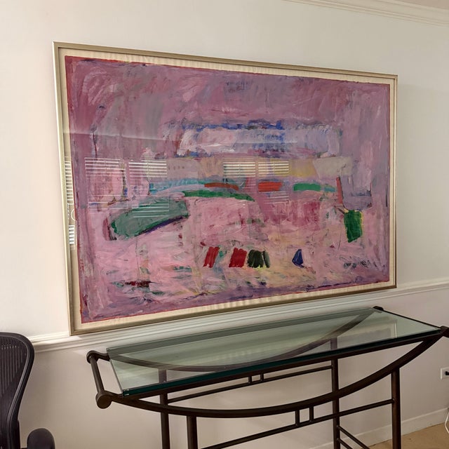 Signed, Oversized Edith Kuhnle Abstract Titled Cleveland Park This is a great piece of art in a grand size for instant...