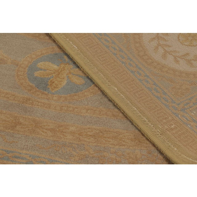 Antique French Aubusson Rug With Ornate Golden Floral Medallion - Rug & Kilim For Sale - Image 10 of 10