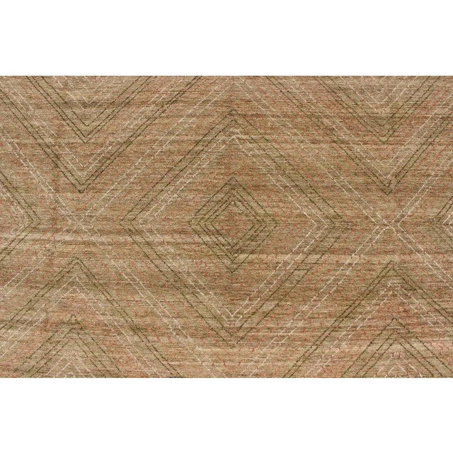 Textile Large Modern Rug With Transitional Design in Green by Keivan Woven Arts 12'3 X 16 For Sale - Image 7 of 11