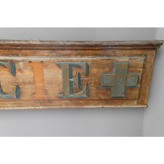 Brown Pharmacie Shop Sign, 1900s For Sale - Image 8 of 9