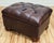 Vintage Oversized Tufted Leather Writers Chair With Ottoman For Sale - Image 11 of 18