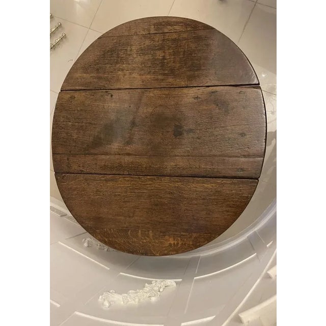 18th Century Antique Oak Drop Leaf Dining Table, 1780s For Sale - Image 6 of 11