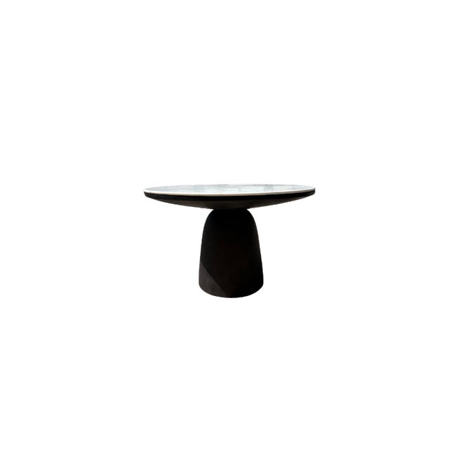 West Elm West Elm Leona Marble Round Dining Table For Sale - Image 4 of 9