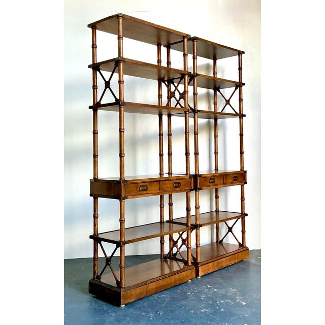 Vintage Boho Brandt Campaign Etagere - A Pair For Sale - Image 9 of 9