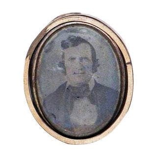 Unique Circular Tintype Photo For Sale