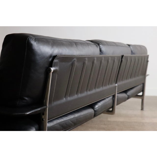Diesis Three-Seater Sofa in Black Leather by Antonio Citterio for B&B Italia, 1970s For Sale - Image 14 of 16