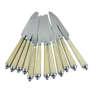 Mid-Century French Bouillet Bourdelle Table Knives, Set of 12
