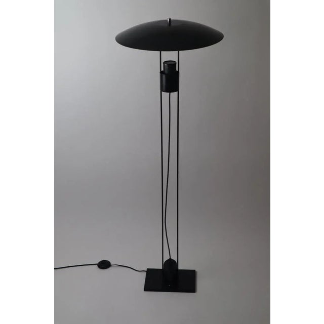Black Danish Floor Lamp from Horn, 1980s For Sale - Image 6 of 11