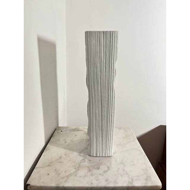 Vintage Bisque Porcelain Sculptural Vase by Martin Freyer for Rosenthal Studio-Line, Germany, 1960s For Sale - Image 9 of 13