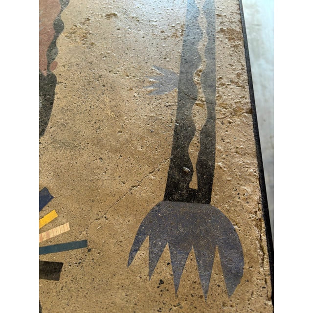 Post Punk Artist Uli Boege Ceramic and Concrete Mosaic Iron Dining Table Monumental Los Angeles Artist 1995 Indoor/Outdoor For Sale - Image 13 of 18