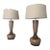 Late 20th Century Postmodern Mocha Sculpture Table Lamps - a Pair For Sale