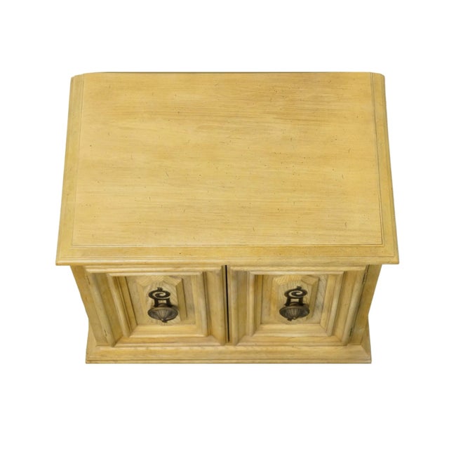 Late 20th Century Farcher Furniture Italian Contemporary 26" Pickled Wood Cabinet Nightstand 470-9881 For Sale - Image 5 of 11